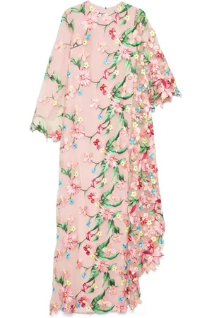 JEAN-LOUIS SABAJI Floral-embroidered abaya