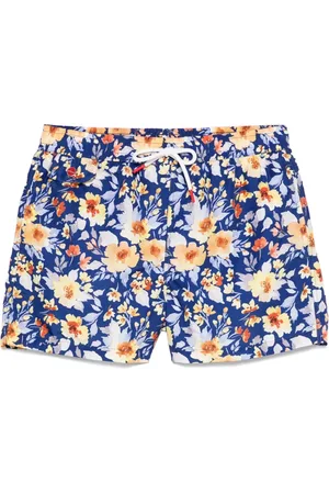 Kiton Floral-print swim shorts