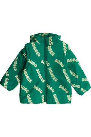 Bobo Choses Wavy padded hooded jacket