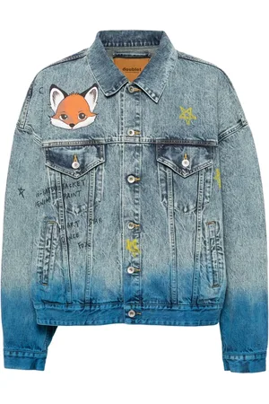 DOUBLET Anime hand-printing denim jacket