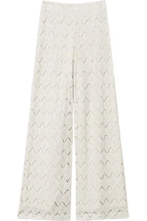 Twin-Set Macramé palazzo trousers