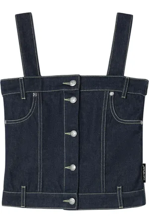 OFF-WHITE Corset-style denim top