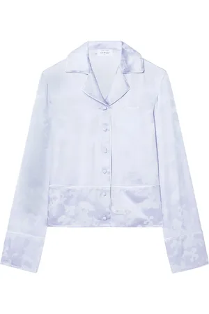 OFF-WHITE Fresco-jacquard pyjama shirt