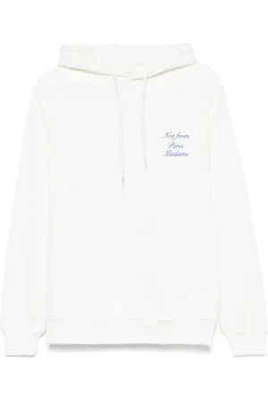 Drôle de Monsieur Slogan-embroidered hoodie