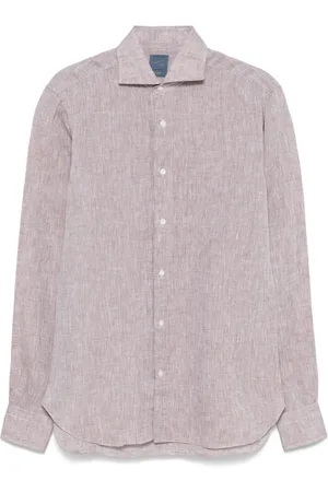 BARBA Slub-texture shirt
