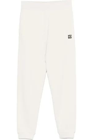 HUGO BOSS Stacked-logo cotton track pants