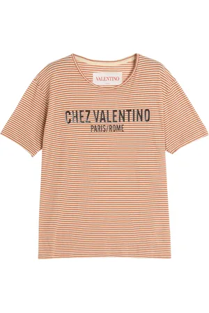VALENTINO GARAVANI Chez-print striped T-shirt