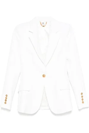 Elisabetta Franchi Strap-detail crepe blazer