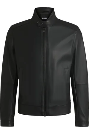 HUGO BOSS Zip-up leather jacket