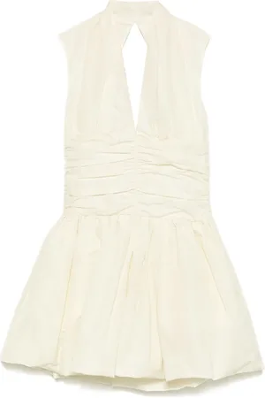 Patou Open-back bubble mini dress