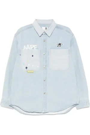 A Bathing Ape Logo long-sleeves shirt