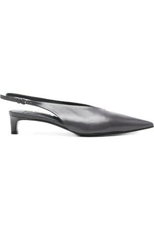 Jil Sander 40mm leather slingback pumps