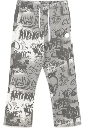 A Bathing Ape Graffiti-print track pants