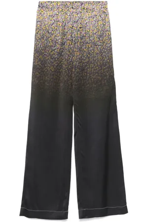 Nº21 Floral-print gradient straight-leg trousers