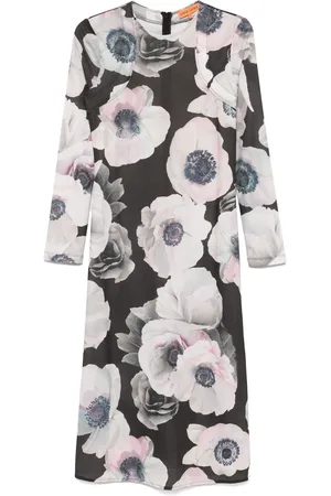 STINE GOYA Crew-neck long-sleeve midi dress
