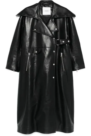 Nanushka Faux-leather trench coat