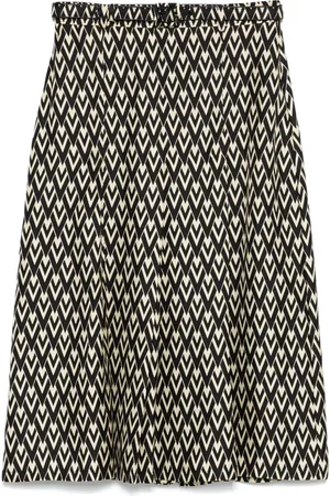 VALENTINO GARAVANI Logo-print midi skirt