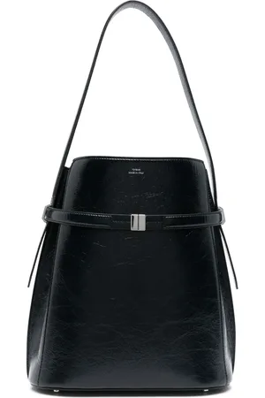 Totême Naplack-leather belted bucket bag