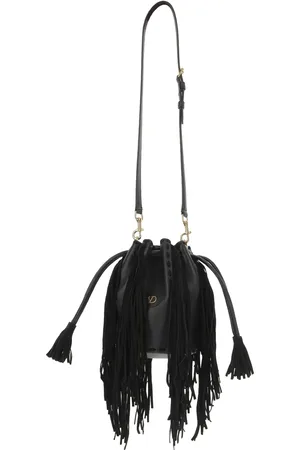 VALENTINO GARAVANI Fringed leather shoulder bag