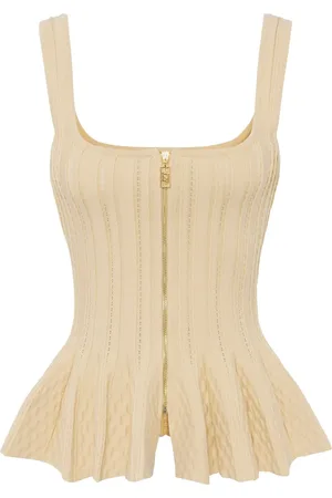 Elisabetta Franchi Peplum-hem knitted top