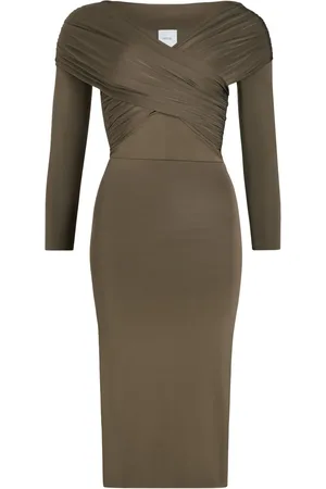 Patou Jersey wrap midi dress