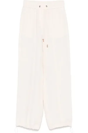 PESERICO SIGN Linen straight-leg trousers