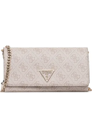 Guess Monogram-logo clutch bag