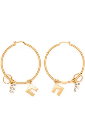 Elisabetta Franchi Charm-detail hoop earrings