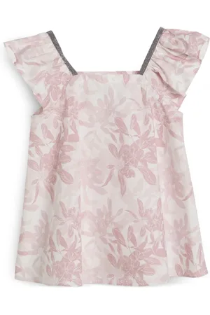 Brunello Cucinelli Floral-print poplin top