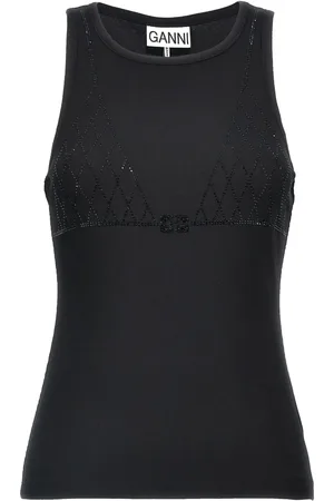 Ganni Rhinestone tank top