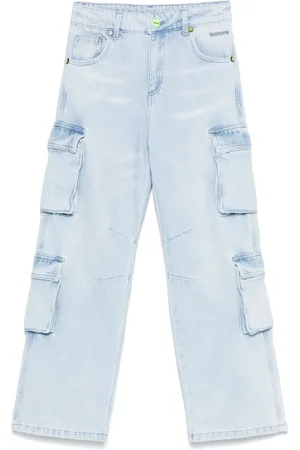BARROW Logo-embroidered cargo jeans