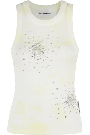 Des Phemmes Crystal-embellished tank top