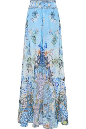 Camilla Wide-leg sheer trousers