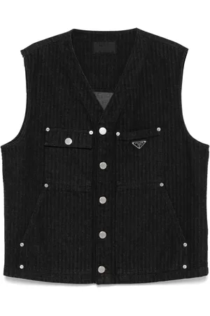 Prada Chevron denim gilet