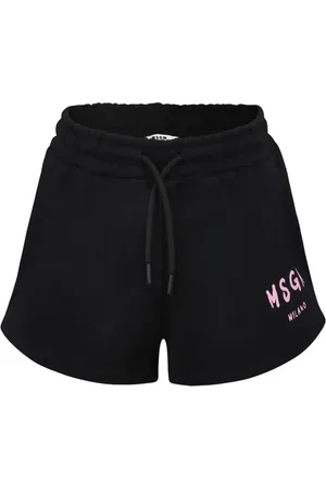 Msgm Logo-print cotton shorts
