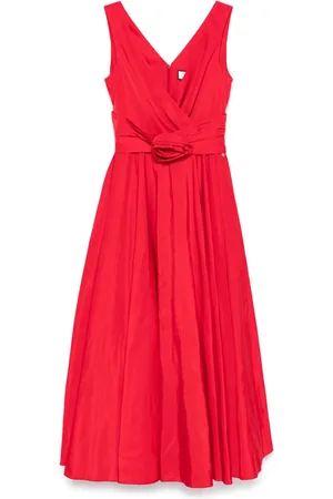 NISSA Floral-appliqué maxi dress