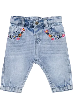 Moschino Floral-embroidered jeans