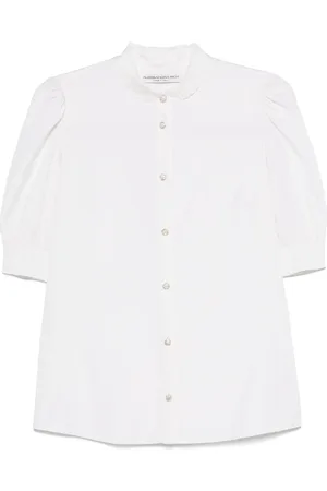 Alessandra Rich Embroidered-collar silk shirt