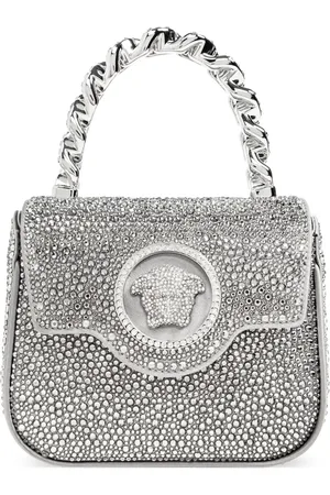 VERSACE La Medusa crystal-embellished mini bag