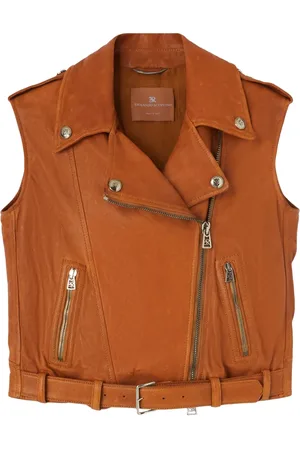 ERMANNO SCERVINO Leather biker waistcoat