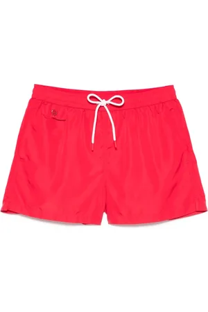 Kiton Logo-embroidered swim shorts