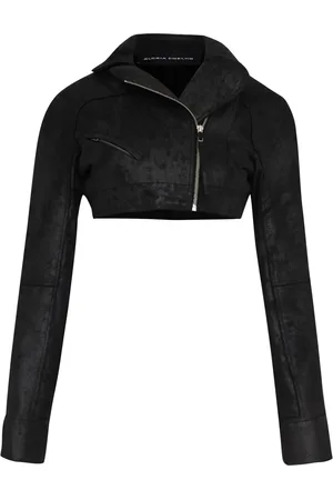 Gloria Coelho Faux-leather cropped jacket