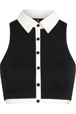Karl Lagerfeld Contrasting-trim swim top