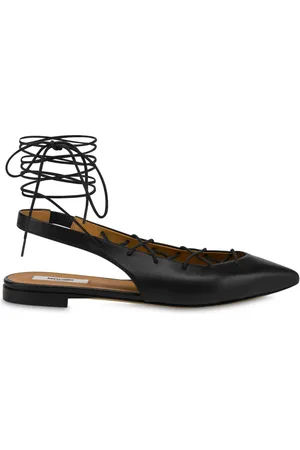 Moschino Lace-up ballerina shoes
