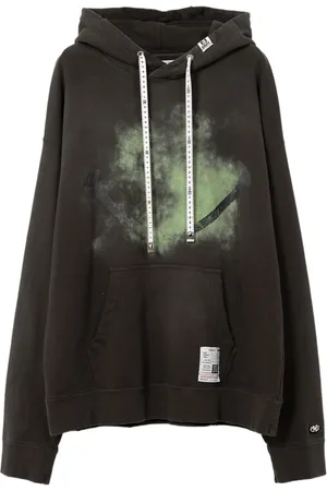 Maison Mihara Yasuhiro Smiely face-print distressed hoodie