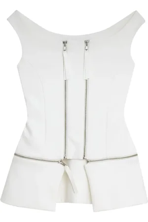 Gloria Coelho Zip-detail peplum top
