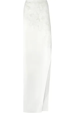 GENNY Guipure-lace maxi skirt