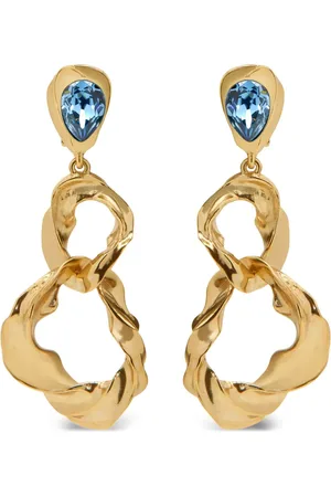 Oscar de la Renta Textured Baroque clip-on earrings