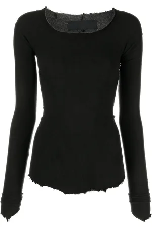 MARC LE BIHAN Textured raw-edge top