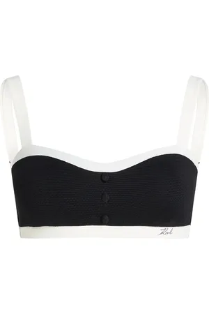 Karl Lagerfeld Contrasting-trim bikini top